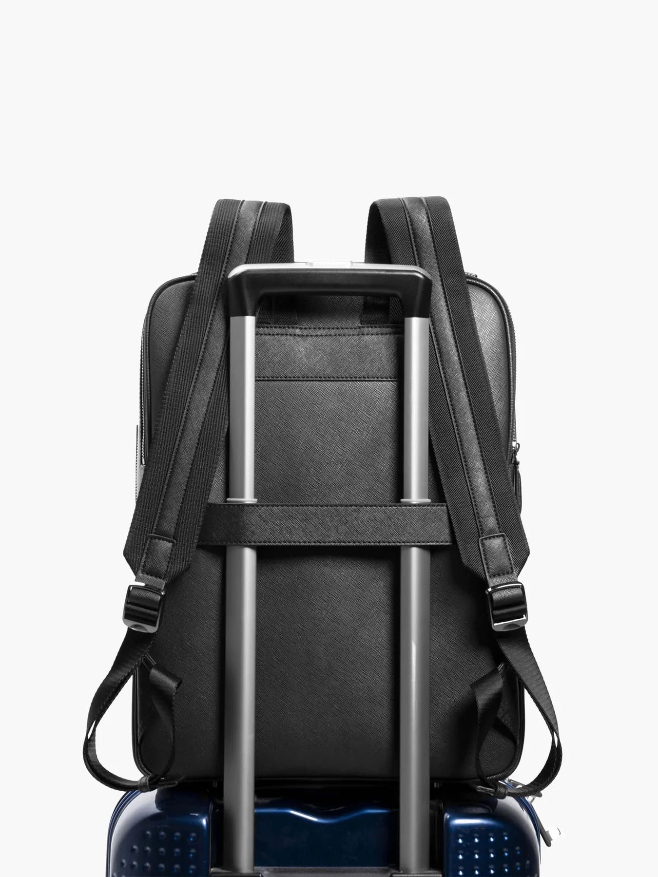 Leather Laptop Backpack (Slim, Black/Negru, New/Nou)