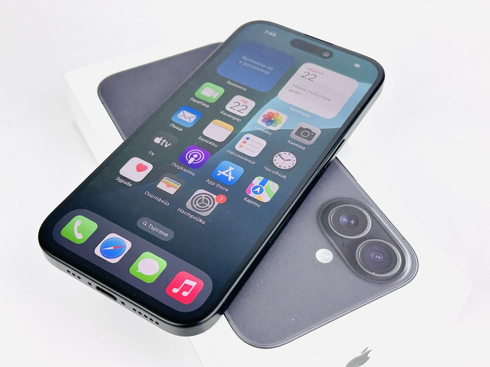 НОВ! Apple iPhone 16 Plus 128GB Black Гаранция!