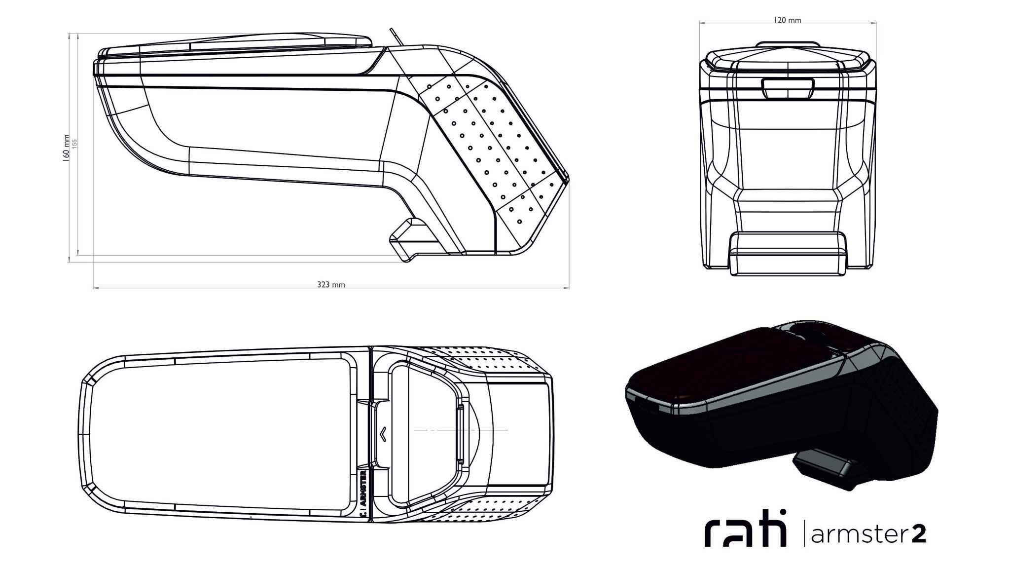 Cotiera Armster 2 Renault Megane Clio Captur Zoe Fluence Twingo - Noua