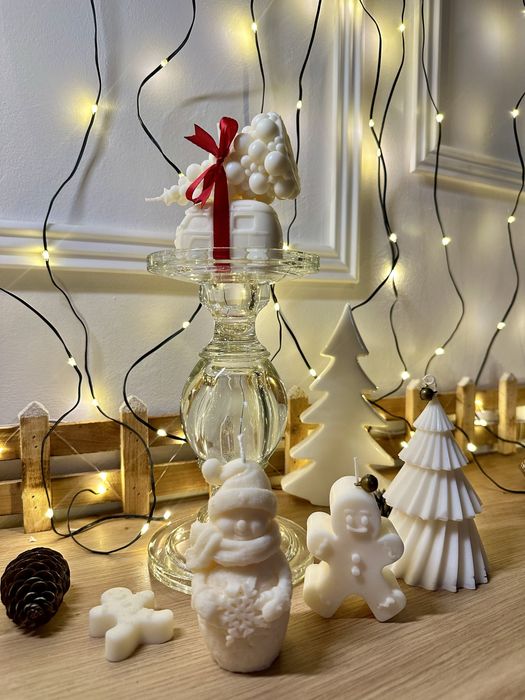 Коледни соеви свещи