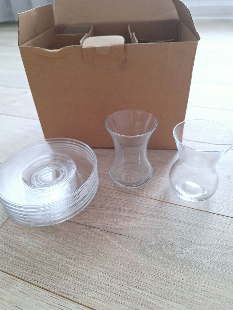 Стъклени чаши, купа, кутия с капак Икеа