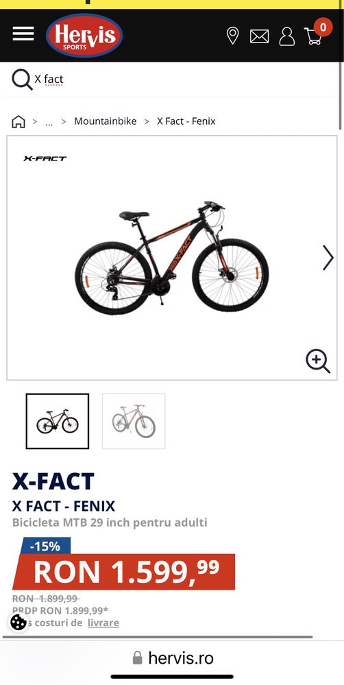 Biciclete copii Hervis Sport Scirocco și X-fact