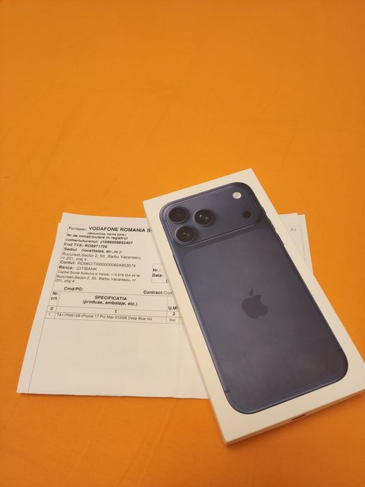 IPhone 17 PRO MAX 512GB Blue, Garanție + Factură