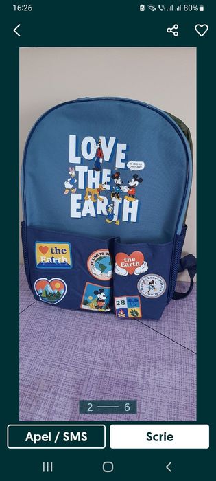 Rucsac școlar echipat cu rechizite Mickey Mouse