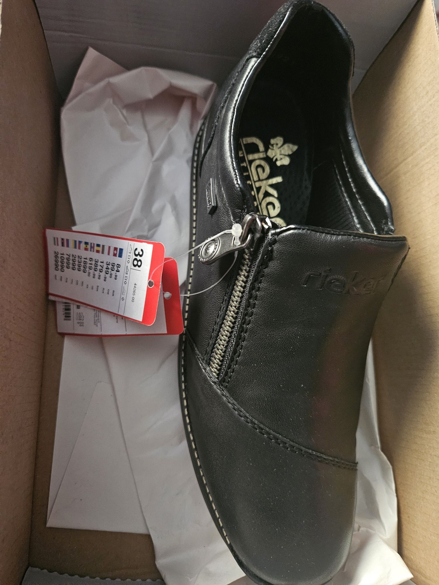 Pantofi piele Rieker nou nouti, mărimea 38
