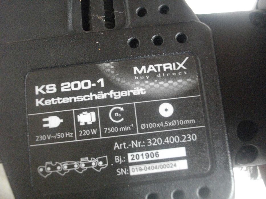 220W/130W-ф100mm Профи Ел. Машина за заточване вериги ATIKA/ Top Craft