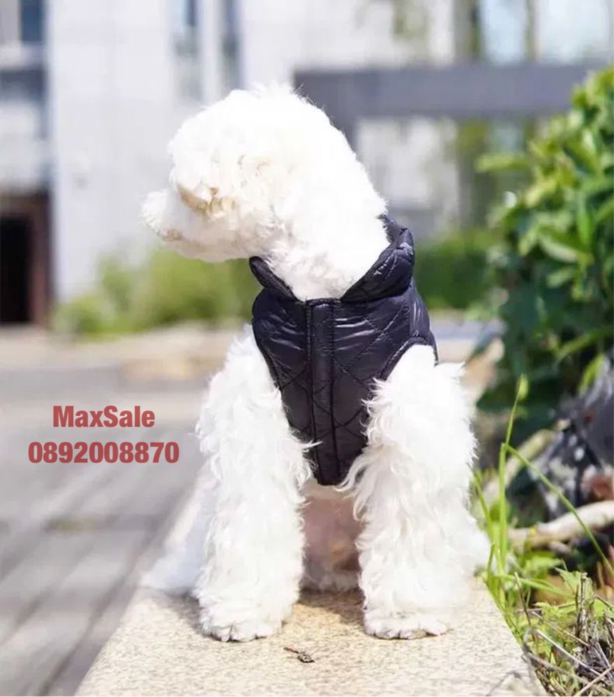 Кучешко яке елече за пролет лято есен зима с джоб черно