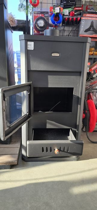 Semineu pe lemne, brichete, carbune, metalic, Prity S3 W13, cu plita,