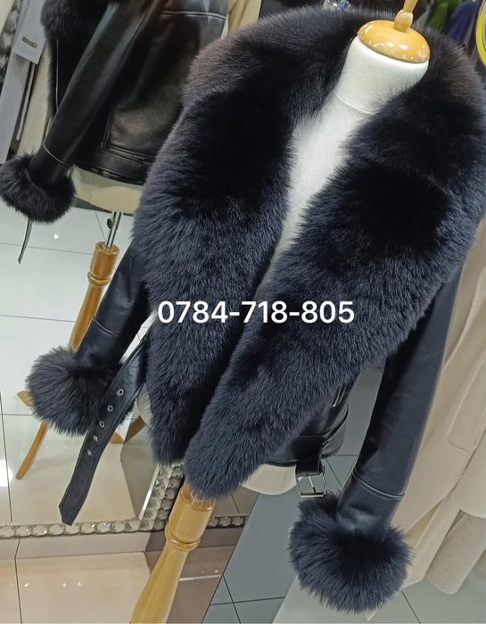 Cojoc dama - Piele si blana naturala