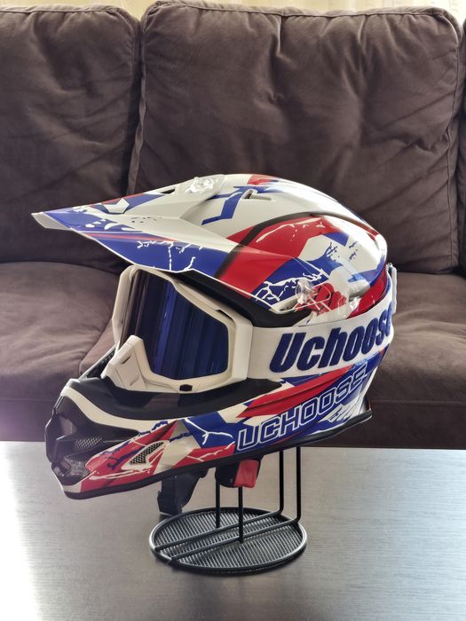 CASCA moto ENDURO/CROSS + ochelari