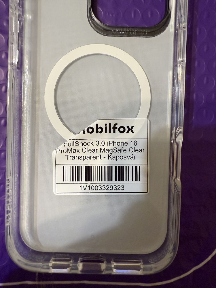Чисто черен калъф mobile fox за iphone 16 pro max