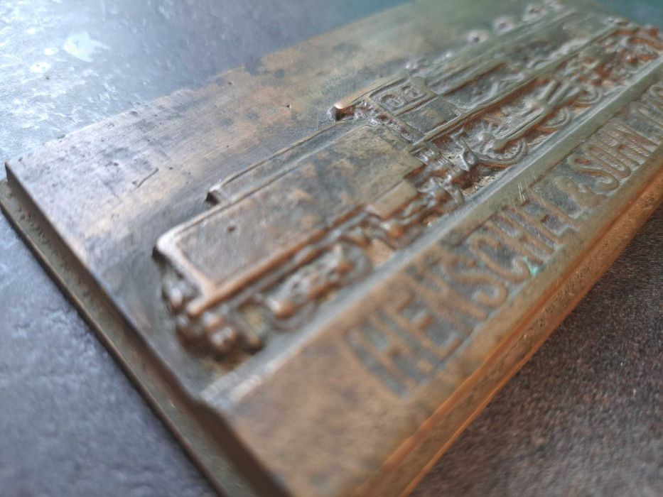Placă metalică veche Henschel & Sohn – Locomotivă