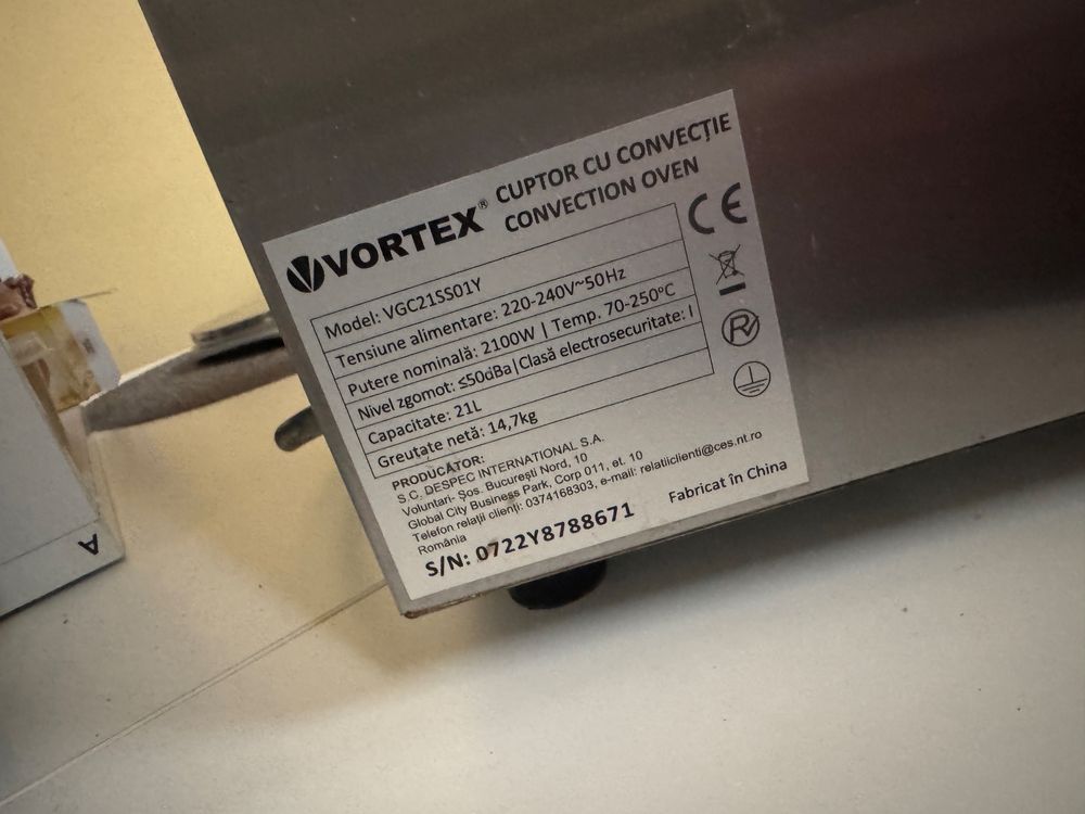 Cuptor cu conventie Vortex
