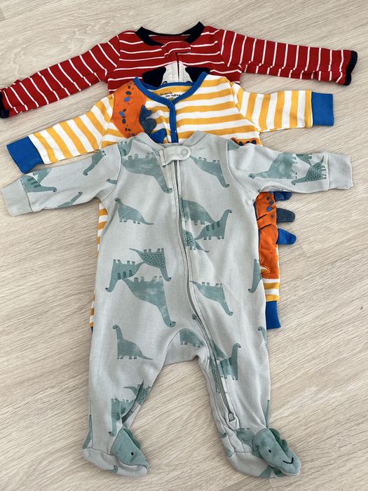 Set 3 salopete de bebelus, marime 56, unisex, Carter's