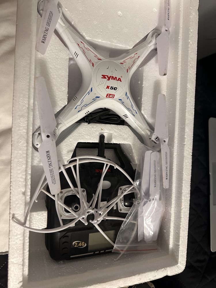 RC дрон SYMA, X5C, ABS, 2.4 GHz, 14+, Бял