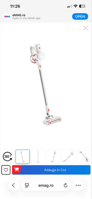 Aspirator vertical Xiaomi G20 Lite - Stare Impecabilă,