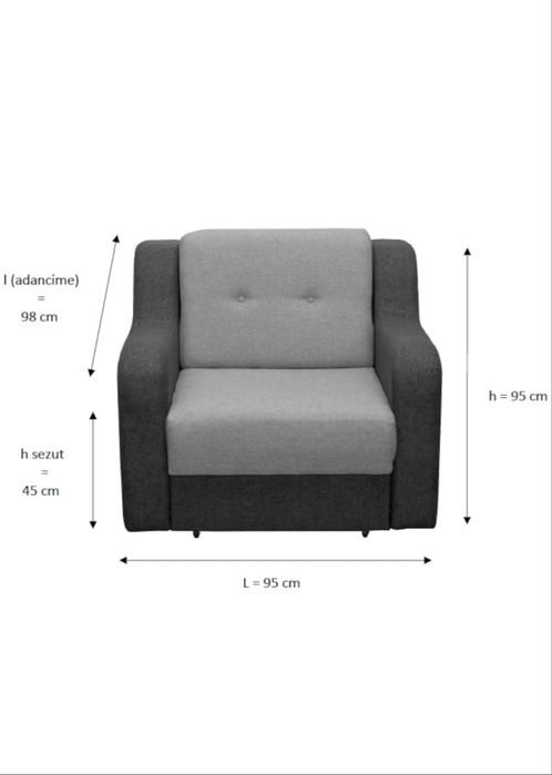 Fotoliu nou cu lada depozitare