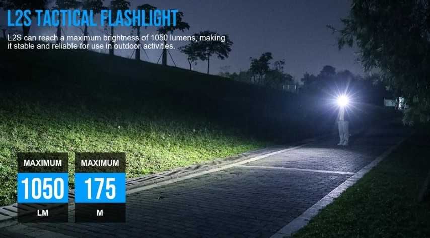 Lanternă TACTICA L2S, TrustFire, LED,1050 lm, reîncărcabilă