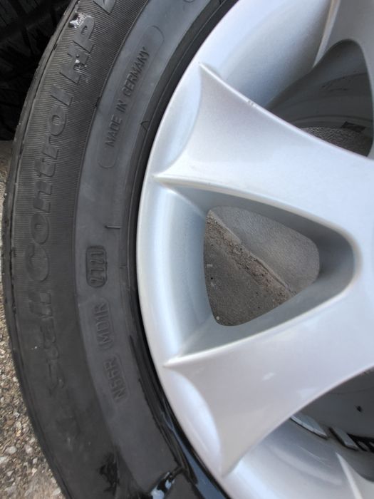 Vând / schimb jante de aluminiu cu pneuri de iarna 225/55/R16, 5x112