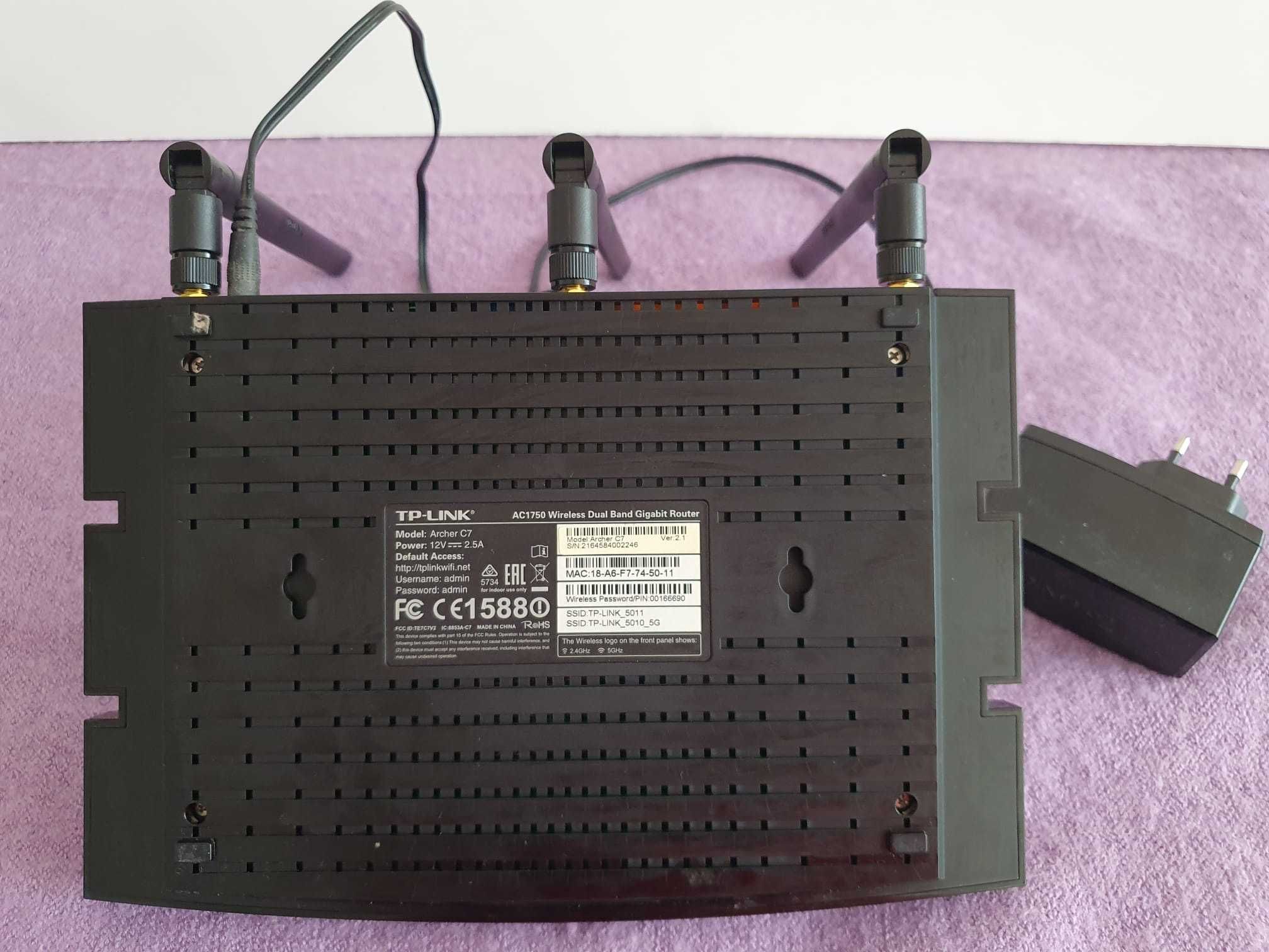 Router wireless AC1750 TP-Link Archer C7, Gigabit, Dual Band, USB- 5G