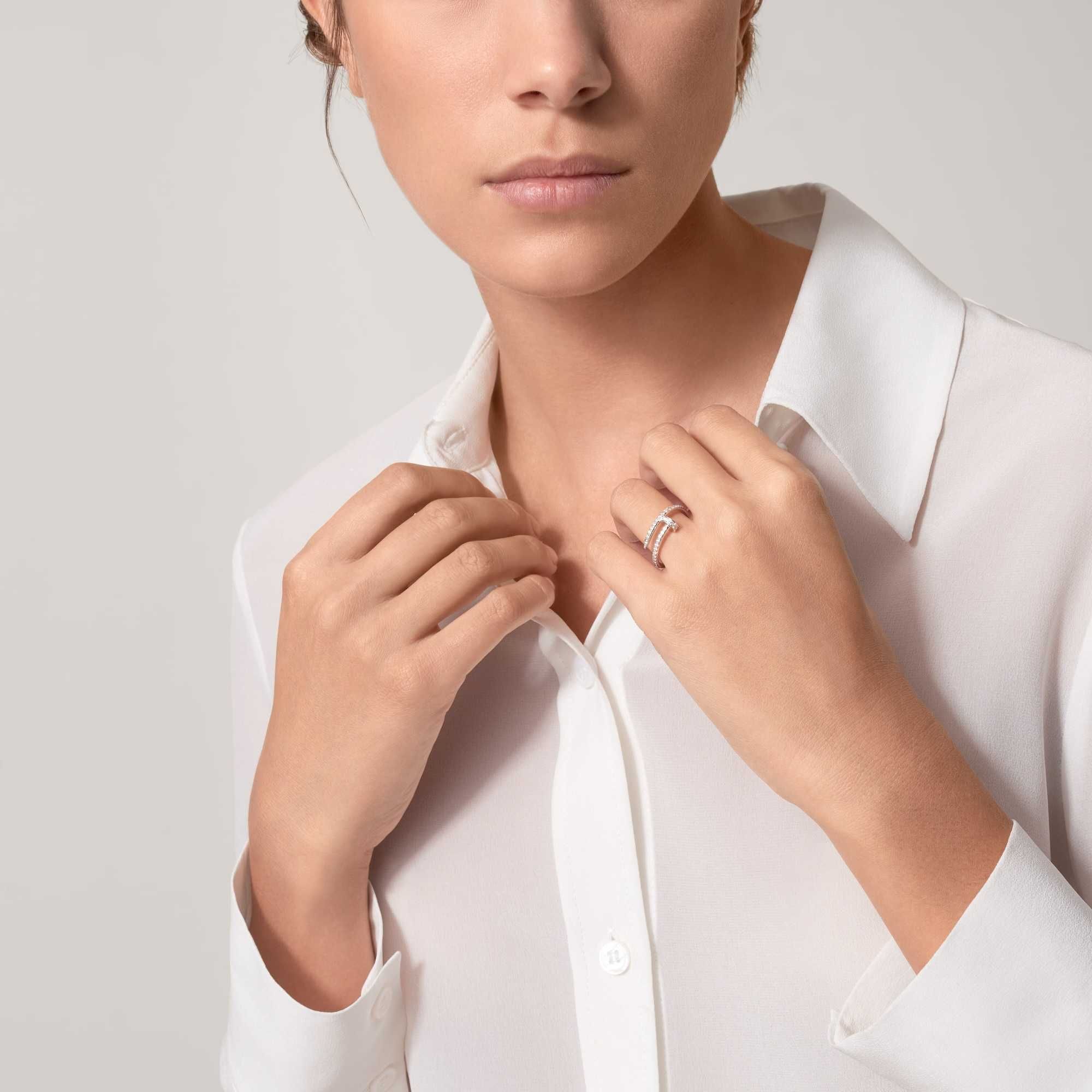 CARTIER Nail Juste un Clou Silver Small Paved Diamonds Пръстен Пирон