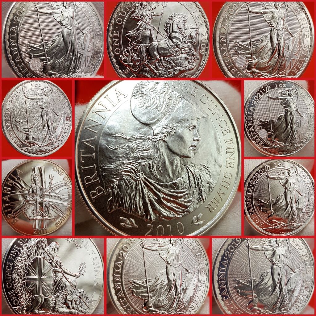 UK Royal Mint Britania Mituri monede lingou argint 999