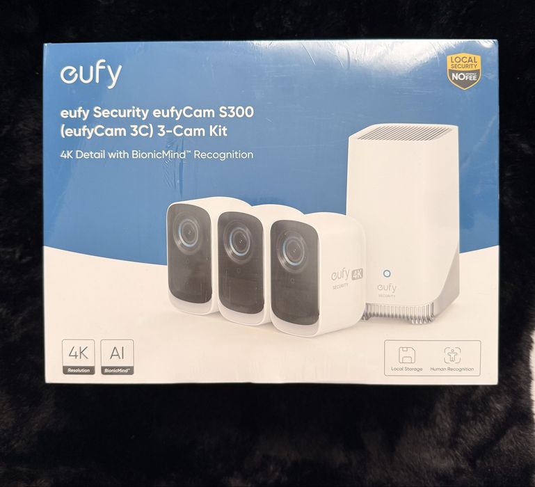 Eufy Security eufyCam S300 (3C) – Kit 3 camere 4K + HomeBase S380