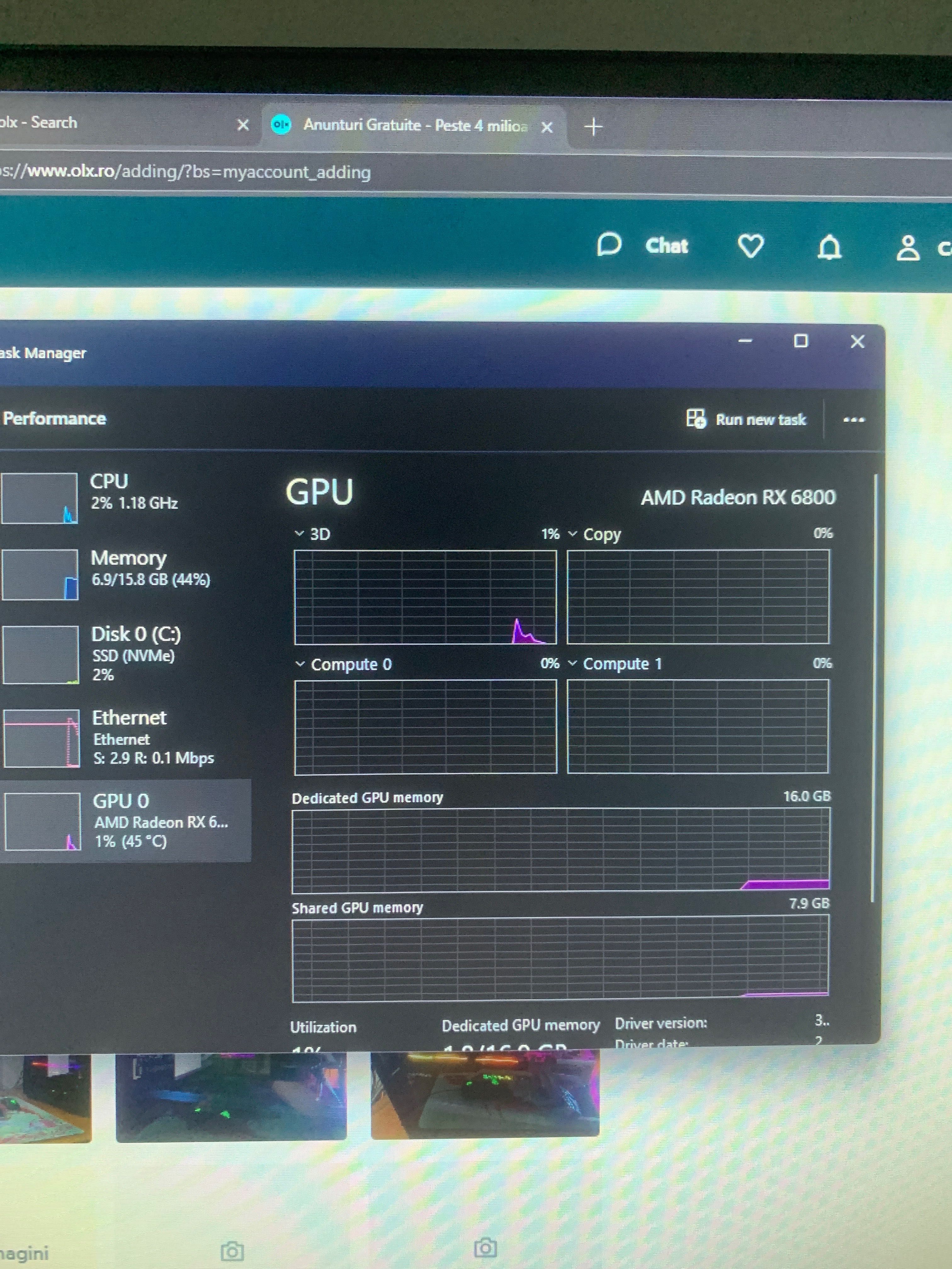 schimb placa video rx6800 sapphire nitro +