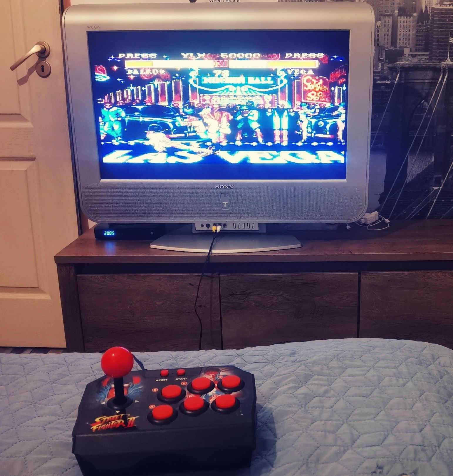 Consola joystick arcade Street Fighter II retro vintage