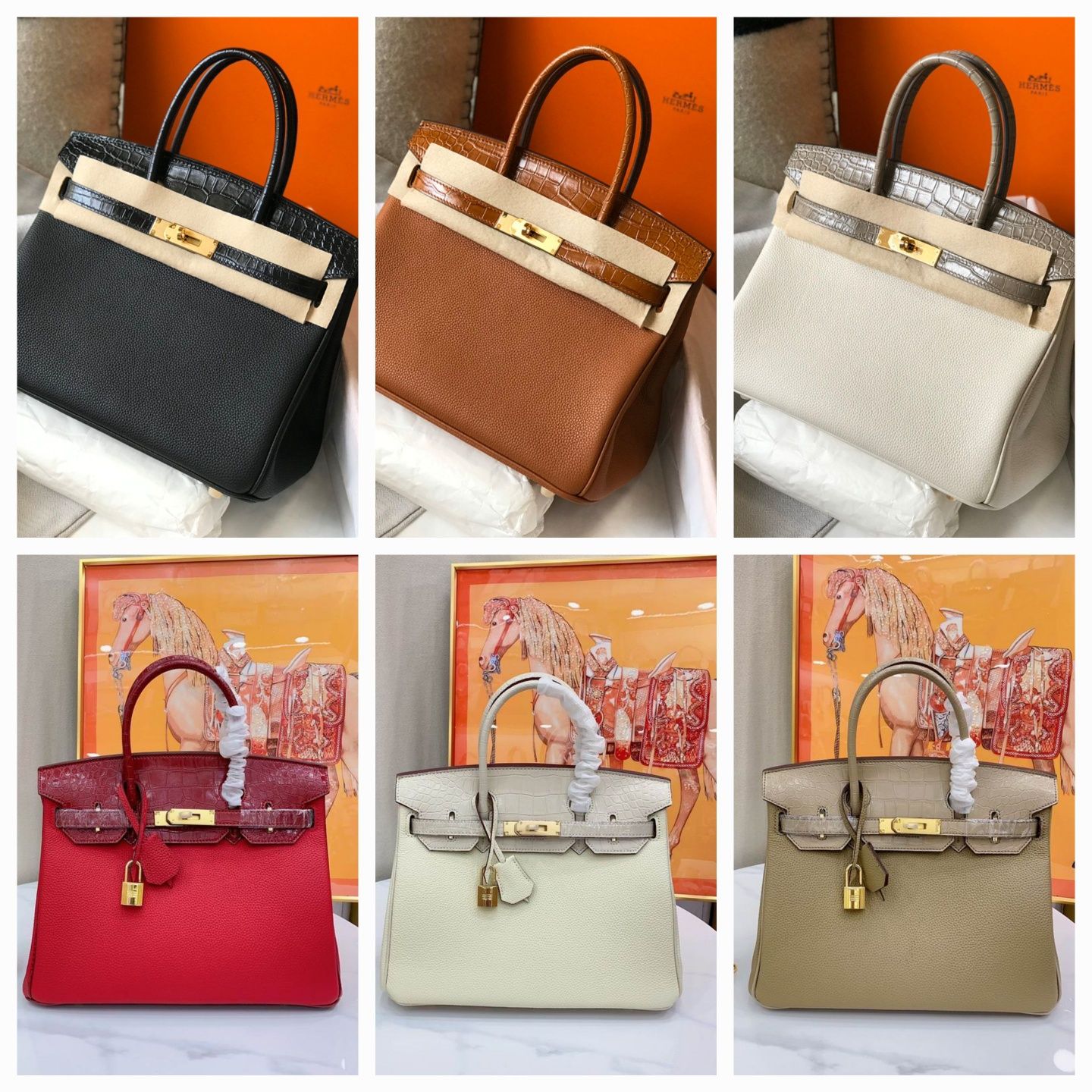 Geanta Hermes Birkin, croco, marimi 25,30,35 cm, tip Premium