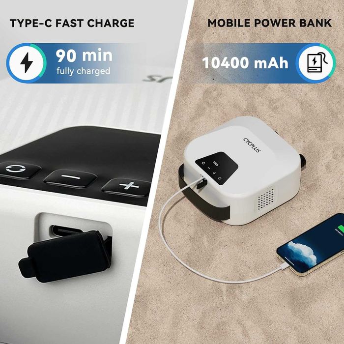 CYCPLUS интелигентна въздушна помпа за SUP с високо налягане с 7 дюзи