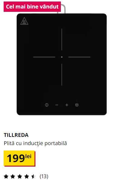 Plita pe inductie TILLREDA IKEA