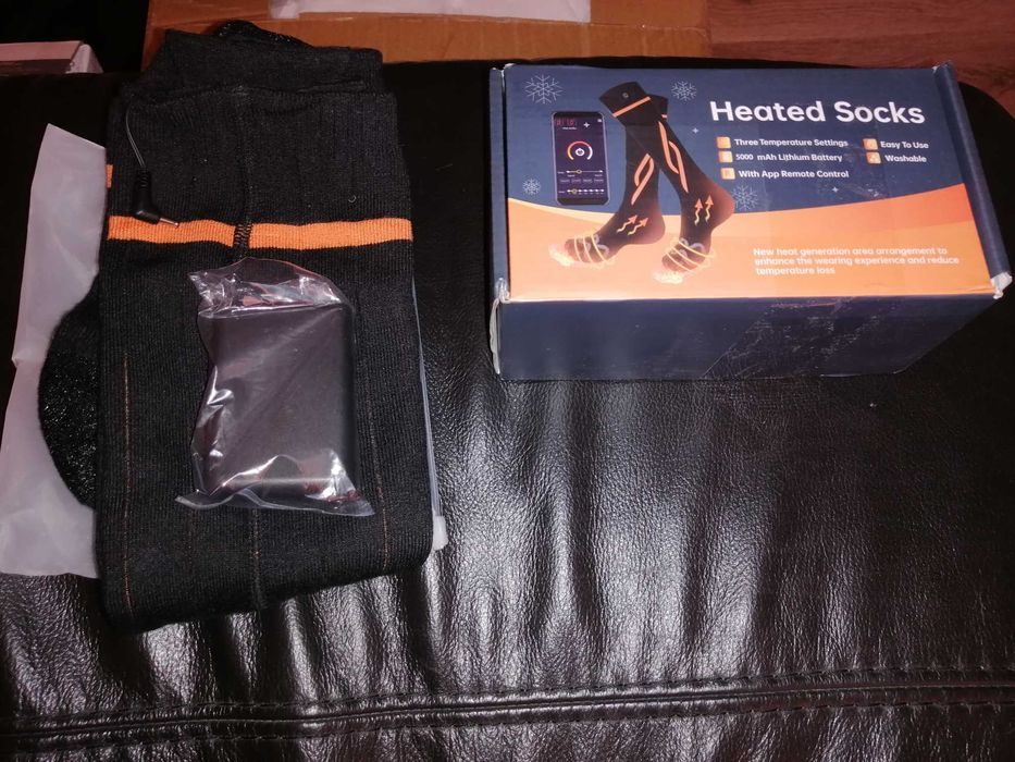 Мъжки чорапи с подгрев за лов, ски, туризъм