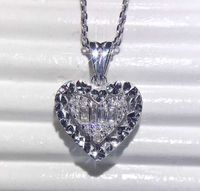 Золотой кулон сердце Тиффани с бриллиантами. Золотая подвеска Tiffany.