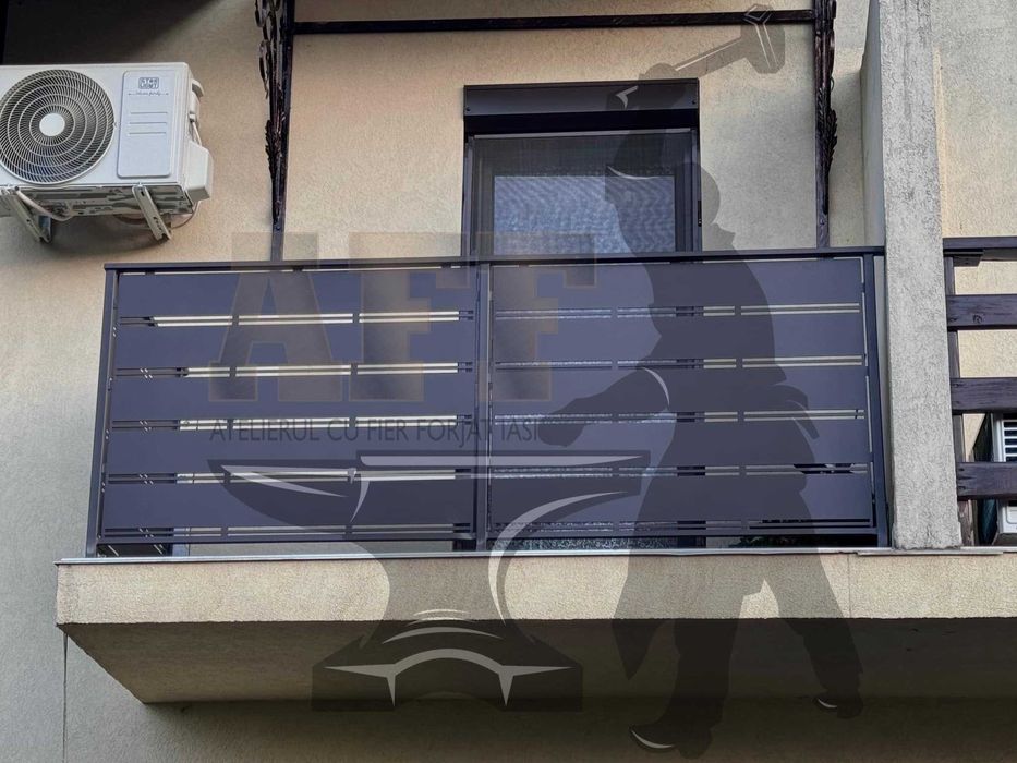 Balustrade exterioara vopsite in camp electrostatic