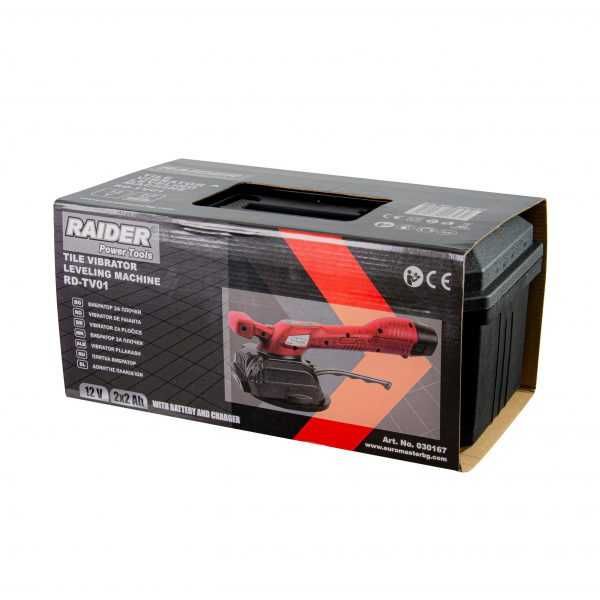 Акумулаторна вендуза за плочки виброчук  RAIDER RD-TV01, 12 V 100кг.
