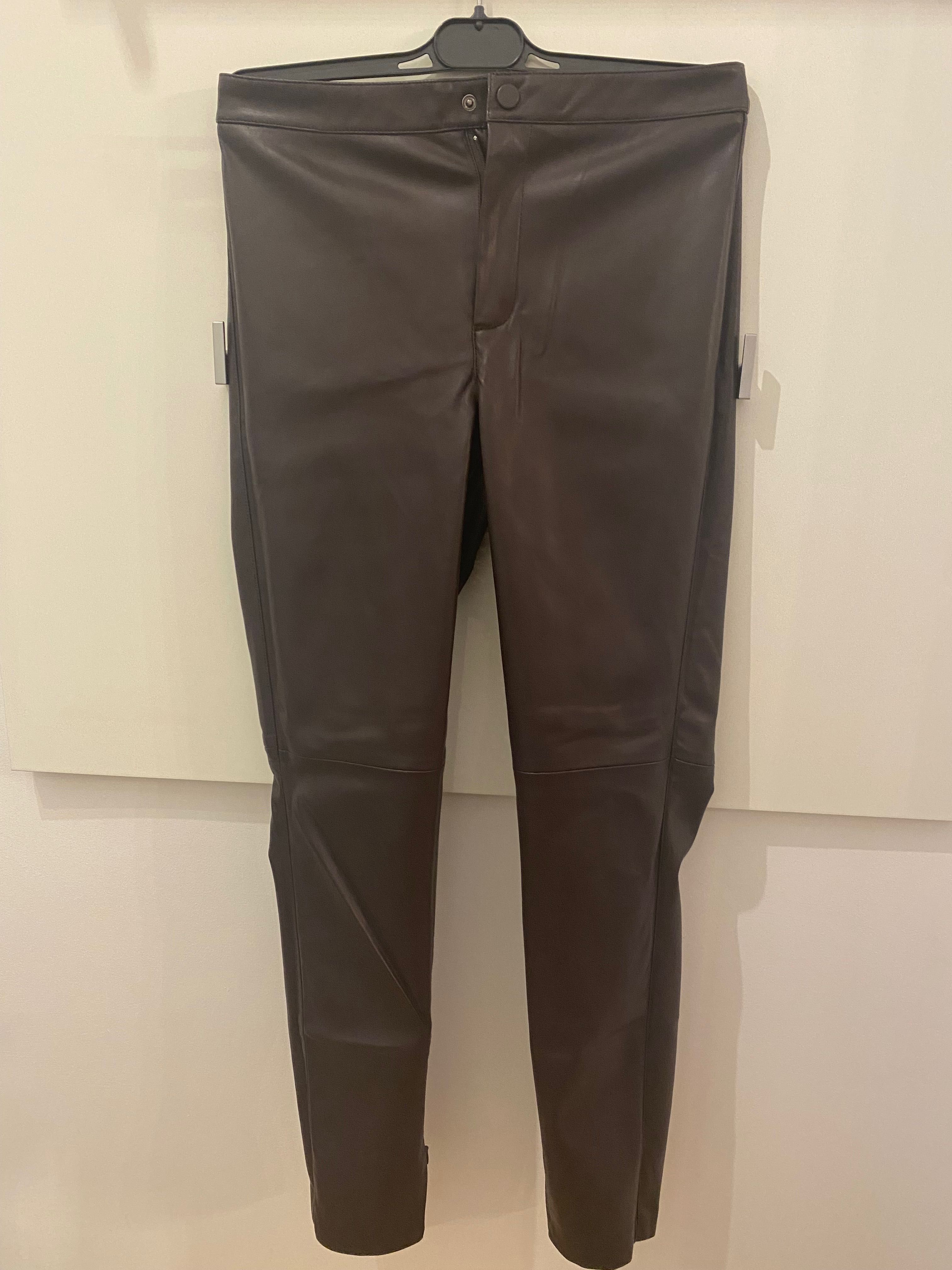 Pantaloni Piele ecologica Mango