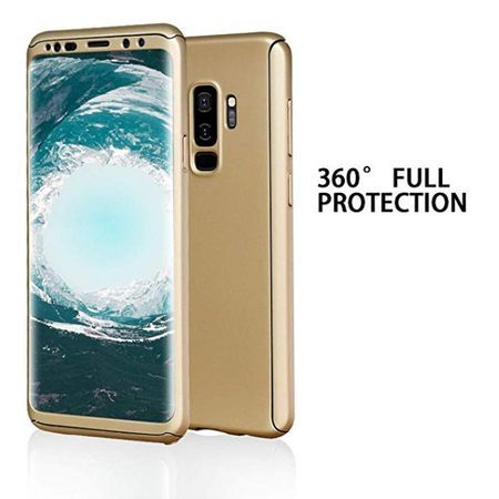 Husa GloMax FullBody Auriu Samsung Galaxy S9 Plus cu folie protectie