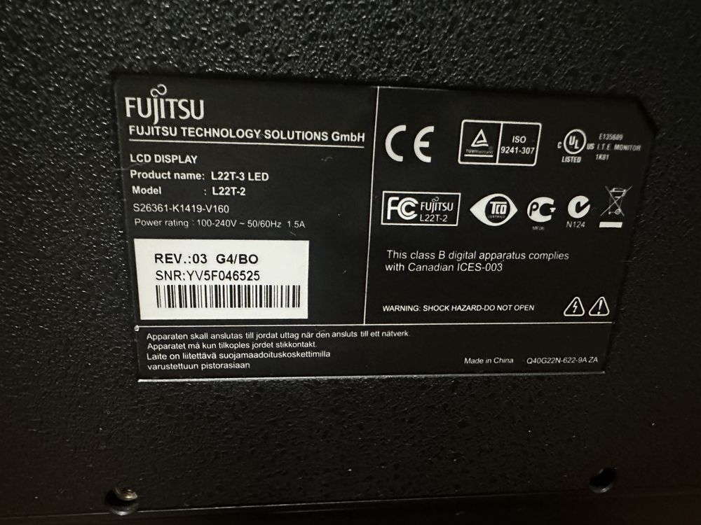 Продаю монитор fujitsu
