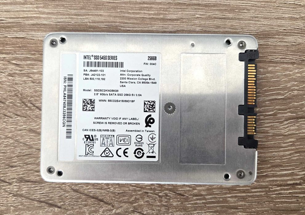 SSD 256GB Intel 545s Series 2.5" SATA III