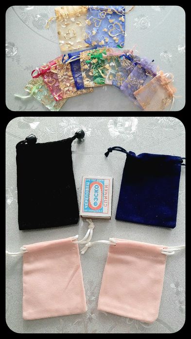 Подарочные мешочки из органзы и бархата