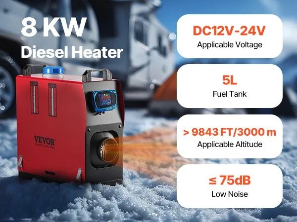 Incalzitor pe motorina 8KW VEVOR sirocou 12V & 24V