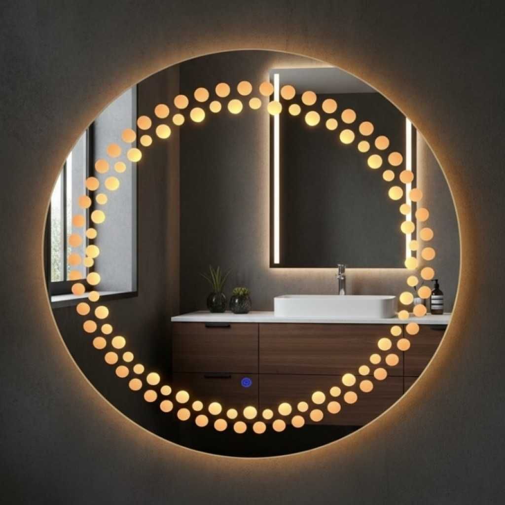 Луксозно огледало с LED осветление и сензорна технология/ГАРАНЦИЯ
