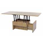 Masuta cafea extensibila Trio culoare stejar 90 / 180 x 80 x 45 cm