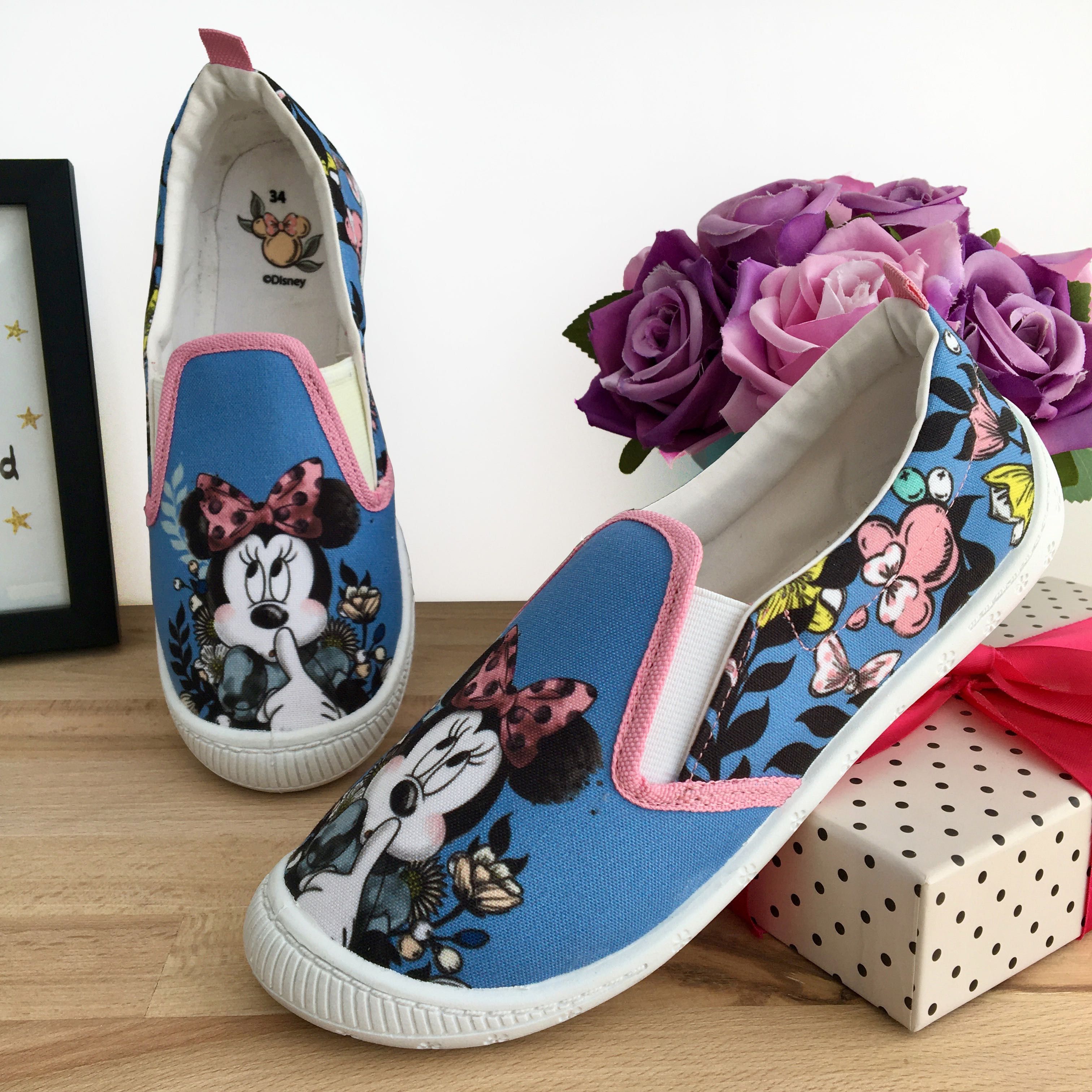 Adidasi flexibili colorati cu Minnie Mouse Disney balerini copii 34 35