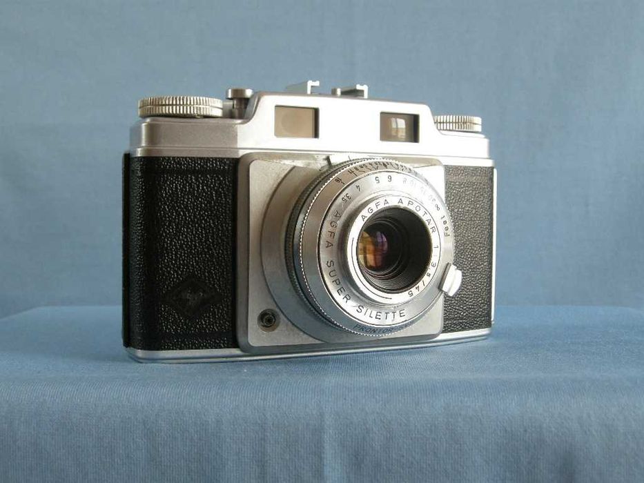Agfa super silette cu apotar 3.5 45, aparat foto film telemetric