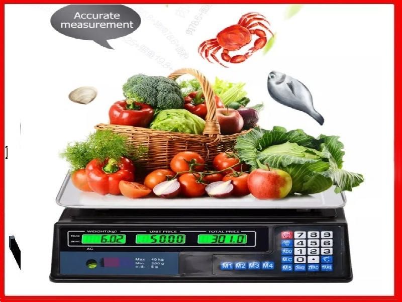 CANTAR Electronic Piata Magazin Digital AFISAJ DUBLU 40 kg