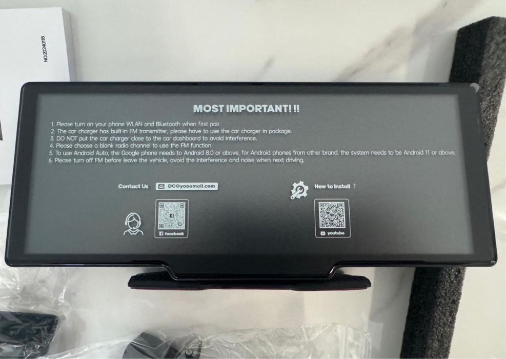Sistem multimedia auto cu cameră față/spate și CarPlay. Android Nou