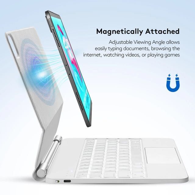 Husa tastatura iPad Air 10.9 / Pro 11 cu trackpad, iluminata