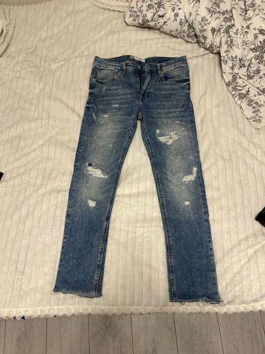 blugi skinny albastri